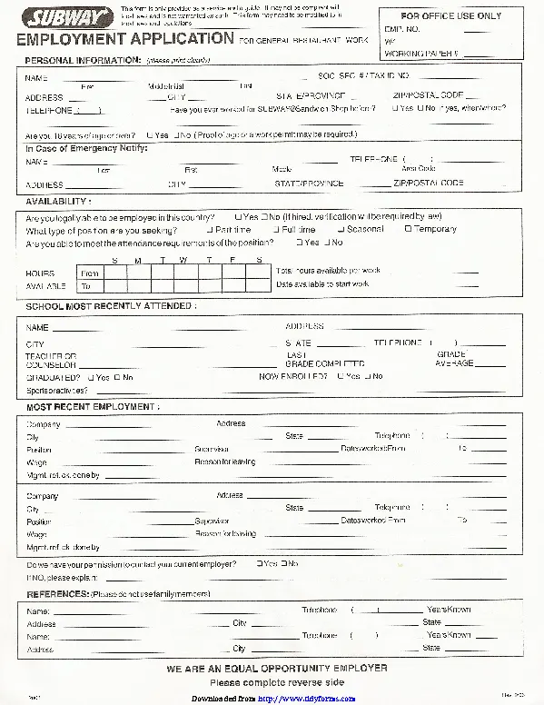 Employment Forms