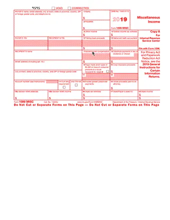 2019 1099-MISC Form