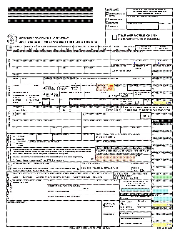 Application For Missouri Title And License PDFSimpli   Application For Missouri Title And License.webp