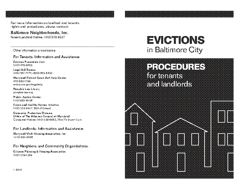Instructions For An Eviction In Baltimore