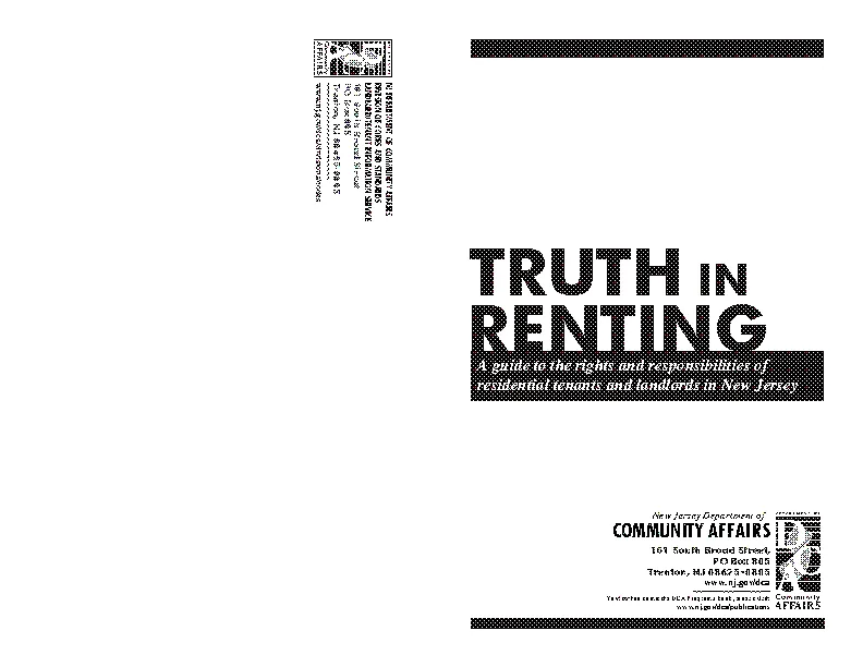 New Jersey Truth In Renting Act