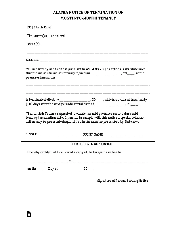 alaska notice of lease termination - PDFSimpli