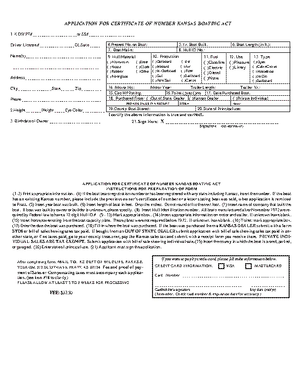 application for certificate of number kansas boating act - PDFSimpli