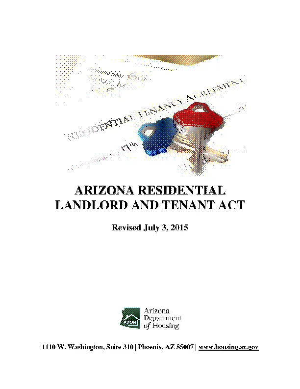 Arizona Residential Landlord And Tenant Act