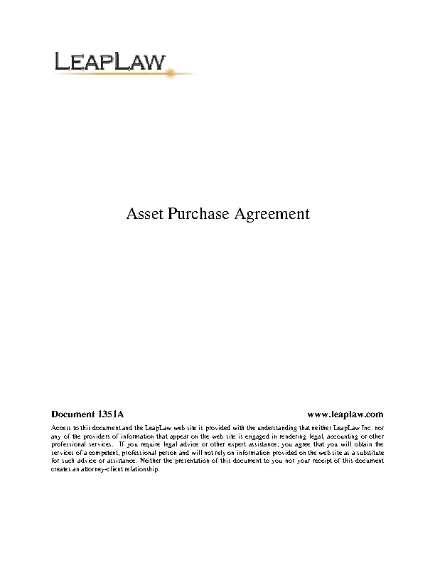 Asset Purchase Agreement 3