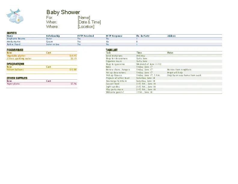 Baby Shower Registry Checklist