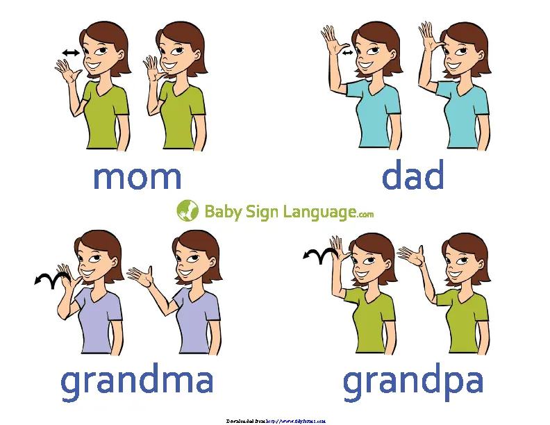 Baby Sign Language Chart 1
