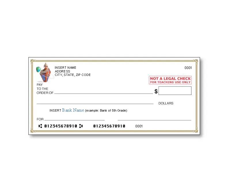 Blank Check For Kids Download Word Doc