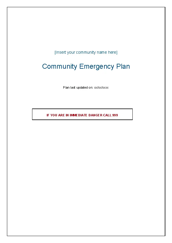 Blank Meeting Agenda Template For Emergency Example - PDFSimpli