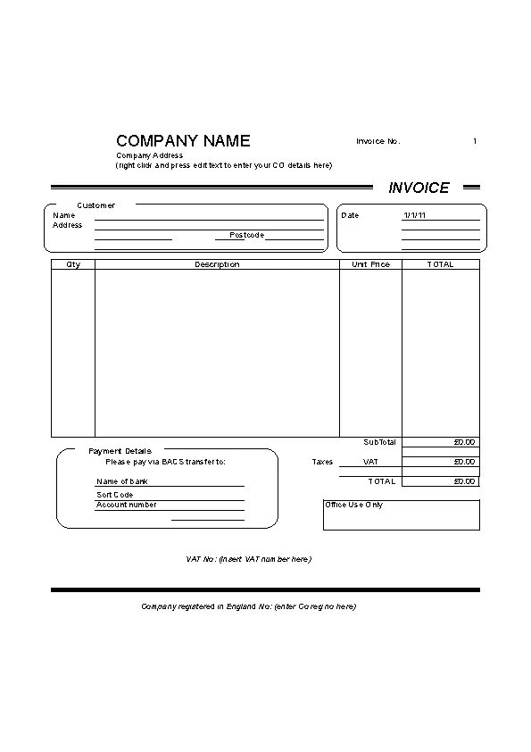 blank self employed invoice template pdfsimpli