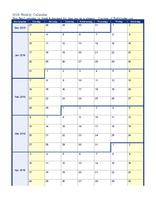 Blank Weekly Work Schedule Template Excel Download
