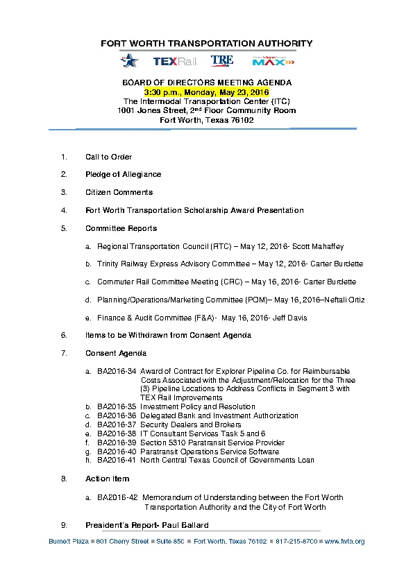 Board Of Directors Strategy Meeting Agenda Template