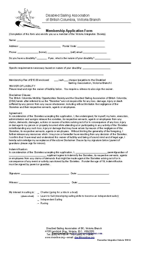 British Columbia Medical Information And Release Form