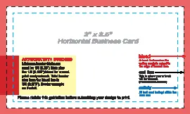 Business Card Layout Template Horizantal 2X35