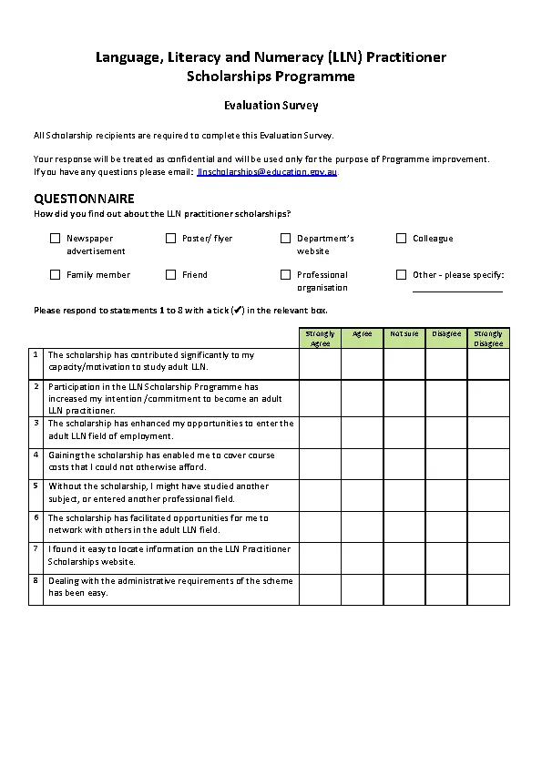 Business Evaluation Survey Template