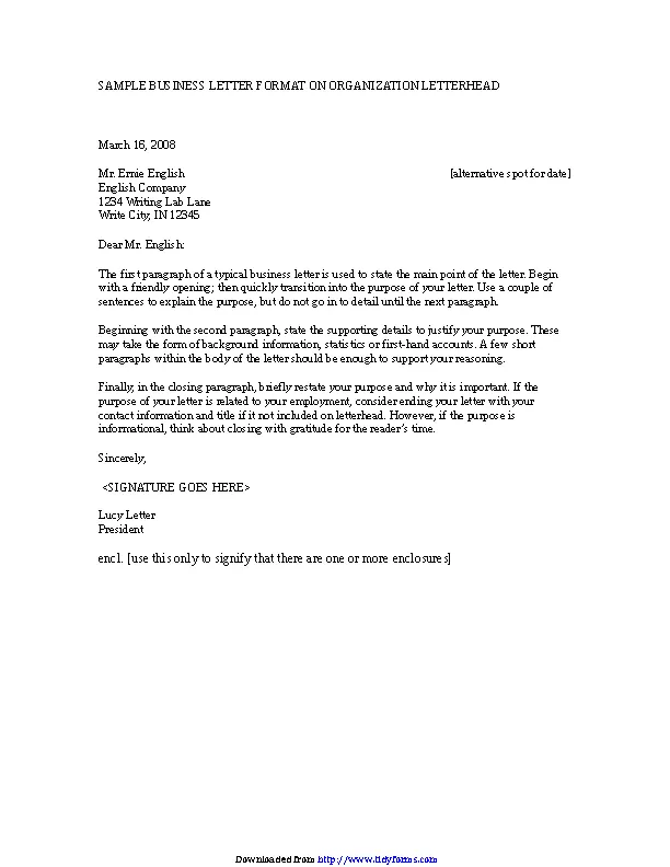 Business Letter Template 2