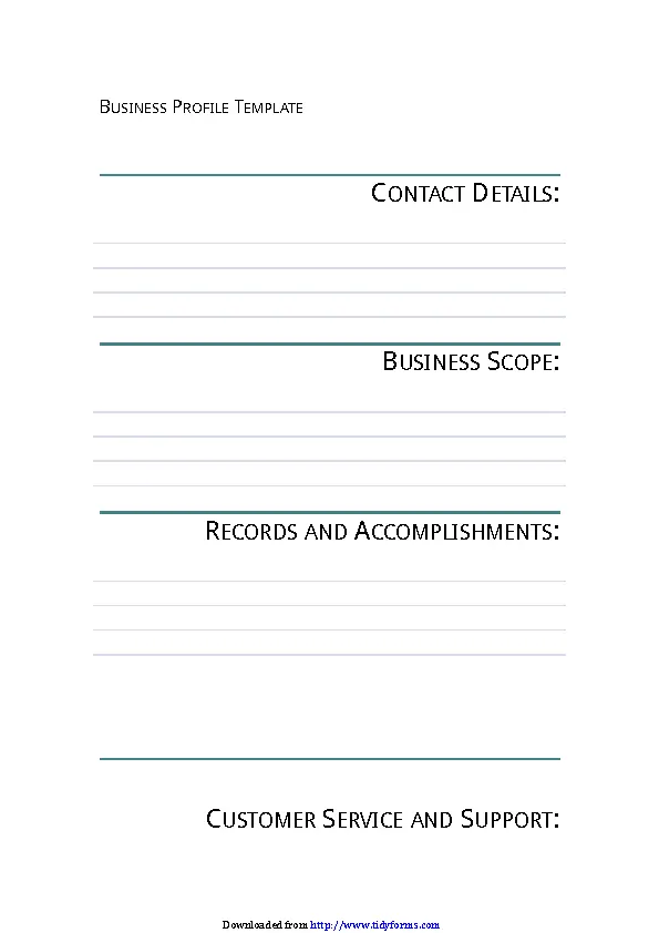Business Profile Template 1