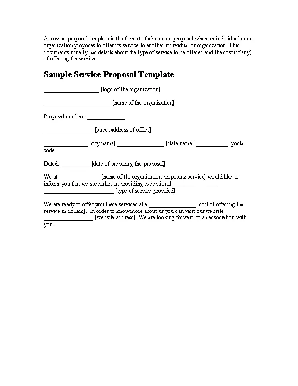 Business Service Proposal Template