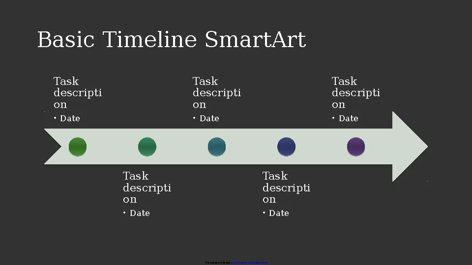 Business Timeline Smartart Diagram Slide