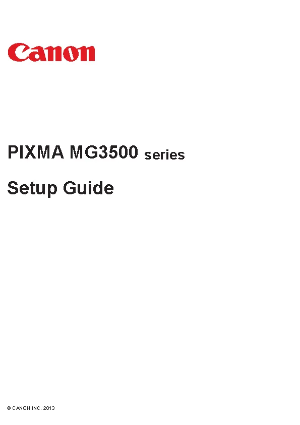 Canon Setup Guide Sample
