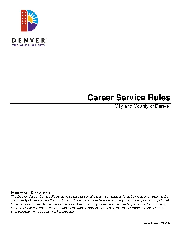Career Service Hr Rules Template