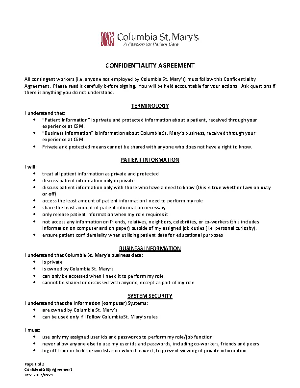 Celebrity Confidentiality Agreement Template