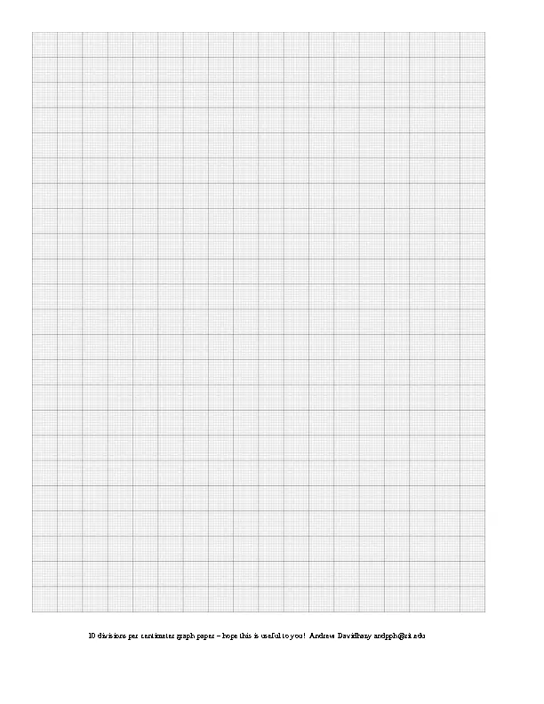 Centimeter Graph Paper Template