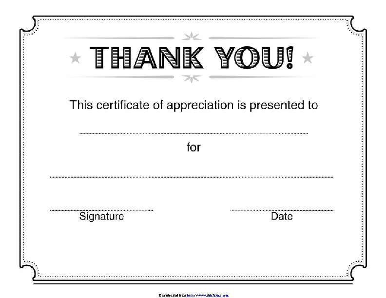 Certificate Of Appreciation Template 2