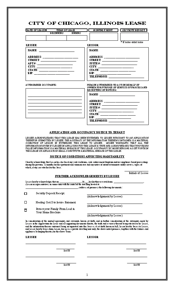 city of chicago illinois residential lease agreement template PDFSimpli