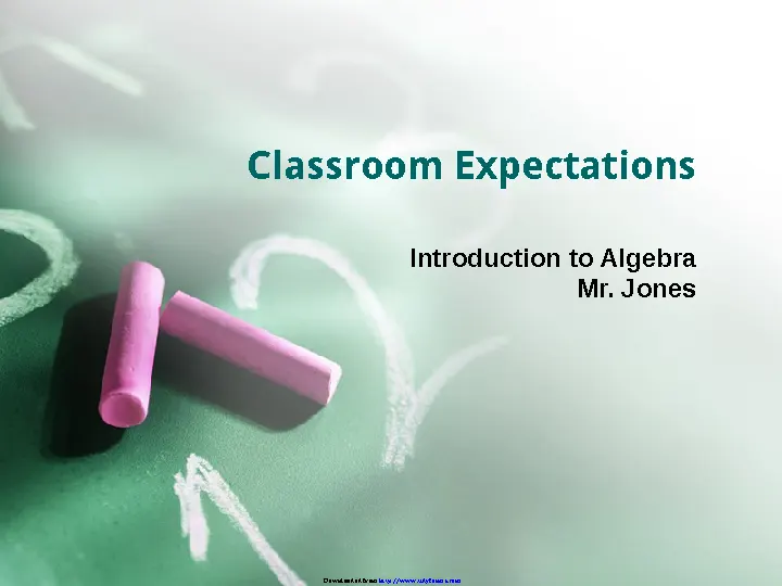 Classroom Expectations Presentation