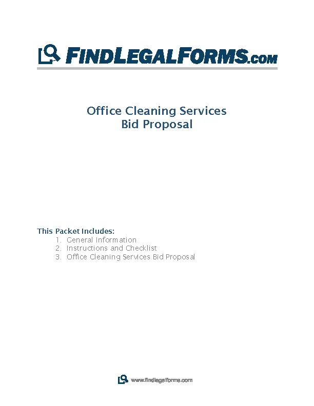 Cleaning Bid Proposal Template