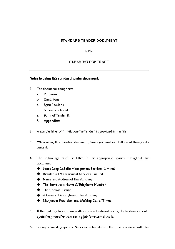 Cleaning Contract Proposal Template