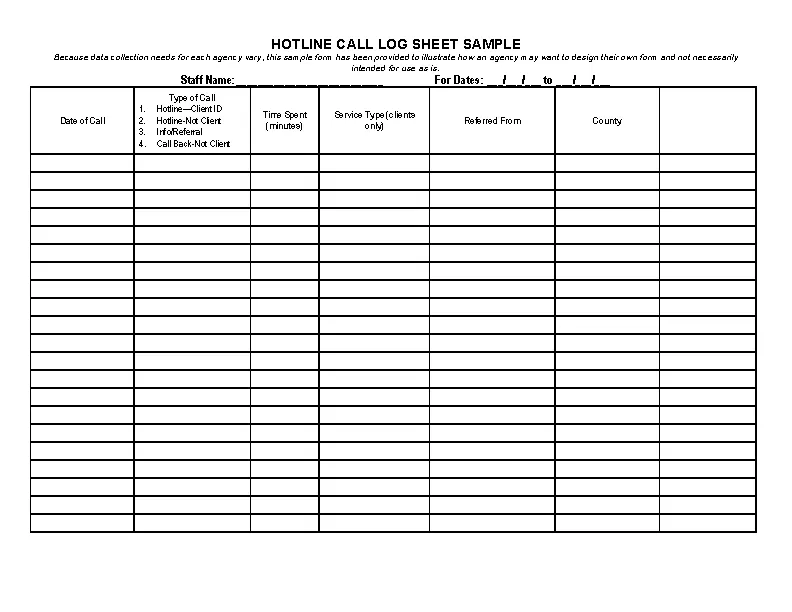  Client Call List Template PDFSimpli