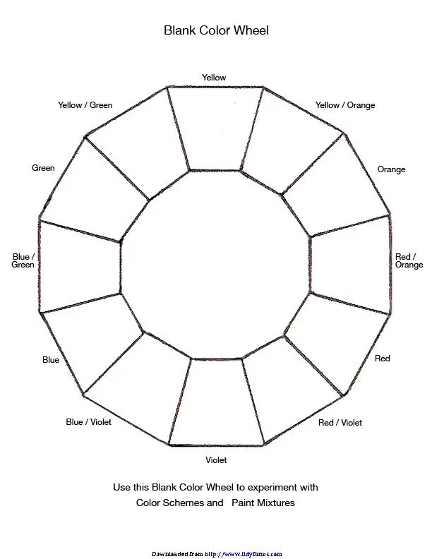 Color Mixing Wheel - PDFSimpli