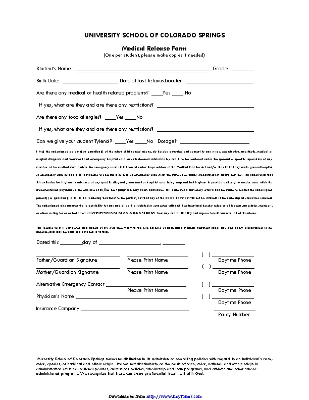 Colorado Medical Release Form 2 Pdfsimpli 6867