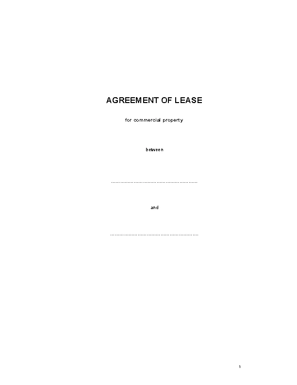 Commercial Building Lease Agreement - PDFSimpli