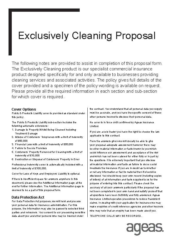 Commercial Cleaning Proposal Template PDFSimpli