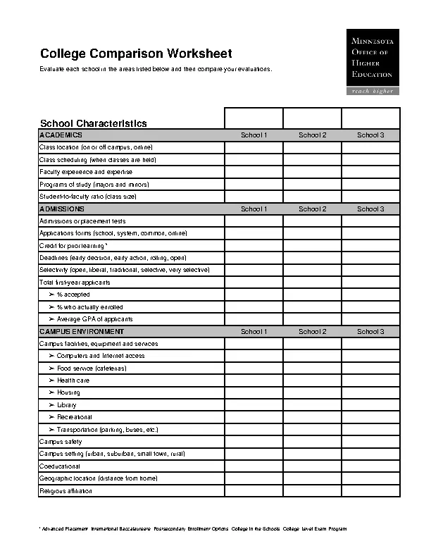 Comparison Spreadsheet Template - PDFSimpli