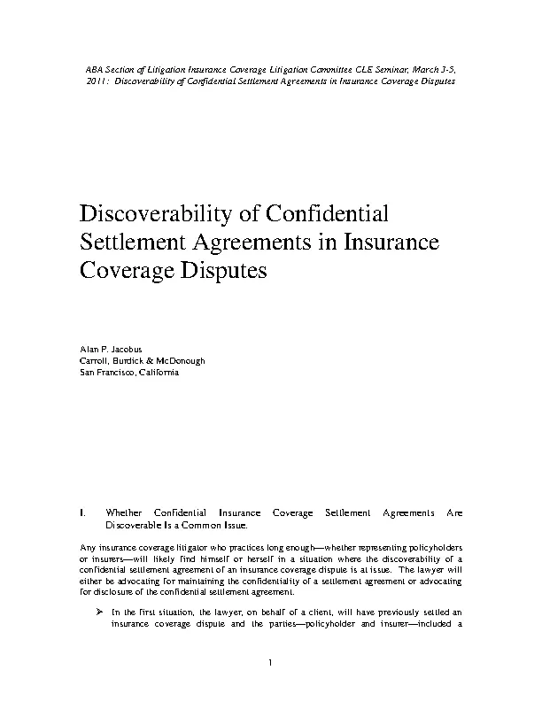 Confidentiality Settlement Agreement For Insurance