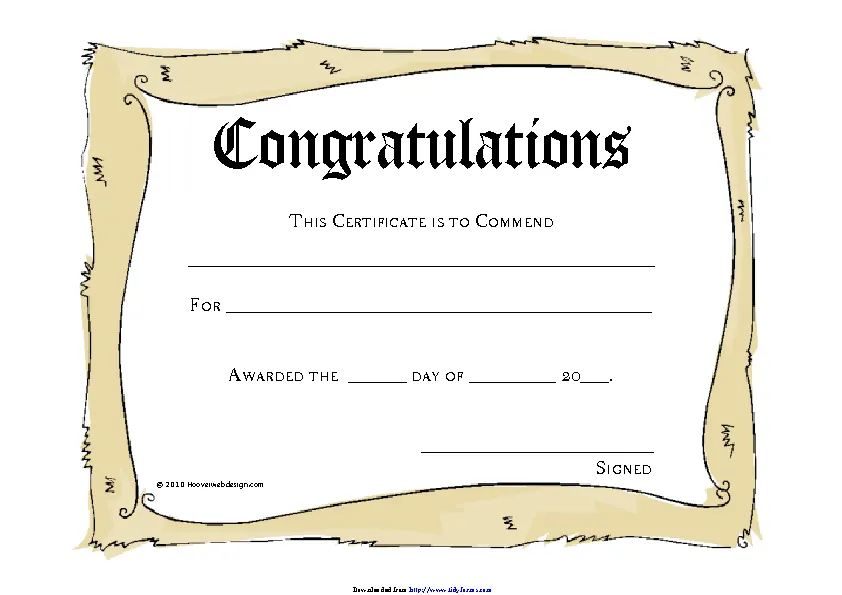 Congratulations Certificate 3