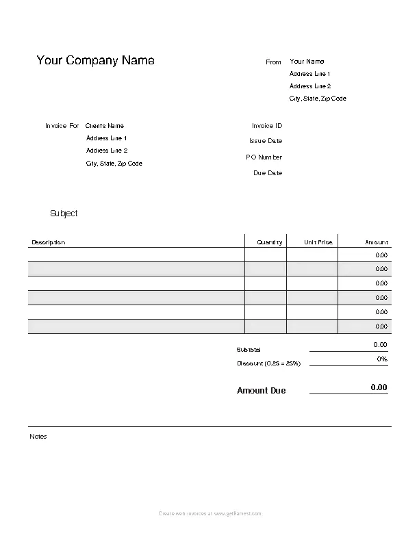 Corporate Invoice Template - PDFSimpli