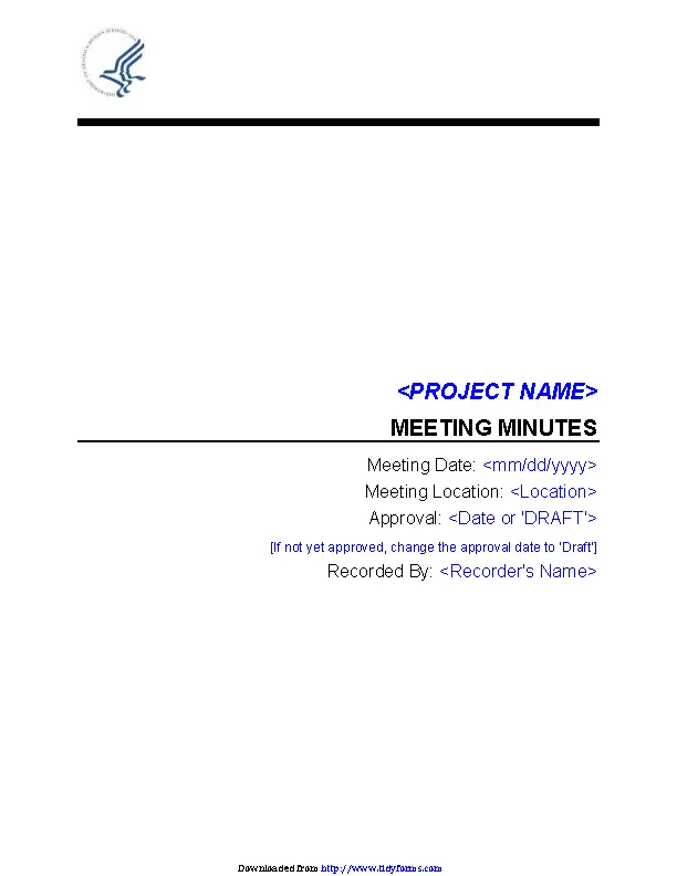 Corporate Minutes Template Word PDFSimpli
