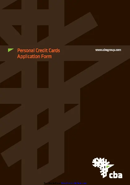 Credit Card Application Template 1