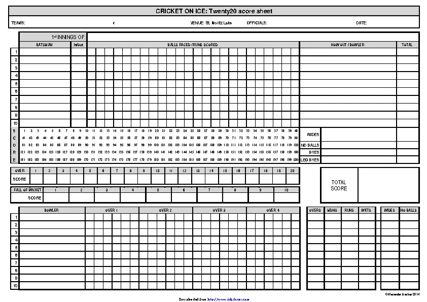 Excel Cricket Score Sheet Peacecommission kdsg gov ng