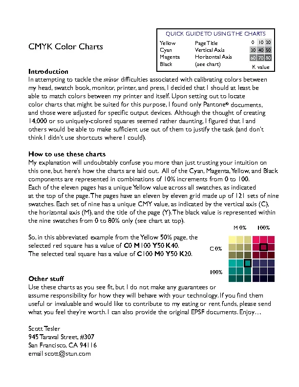 Cymk Color Chart - PDFSimpli