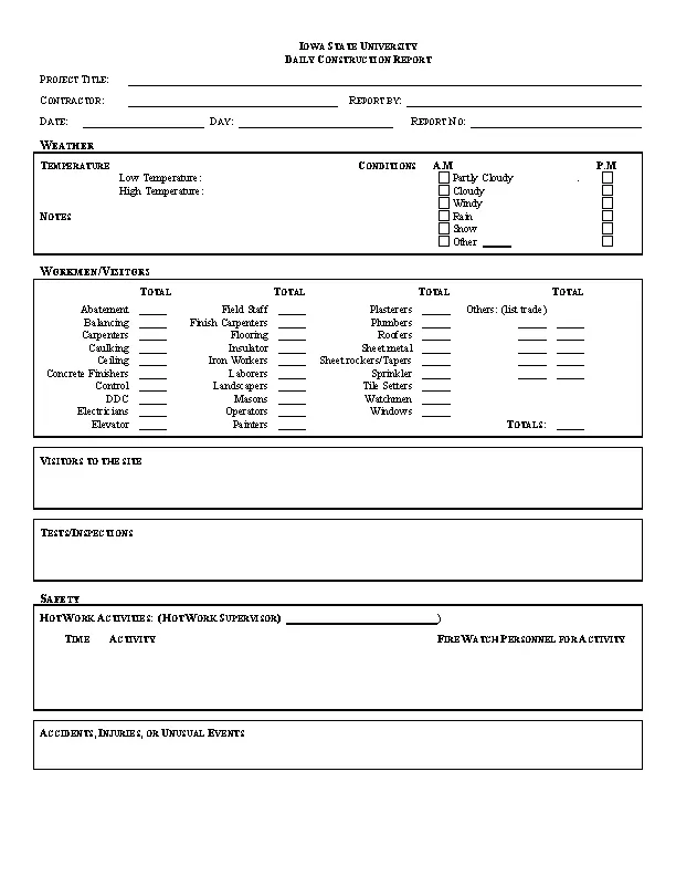 Daily Construction Report - PDFSimpli