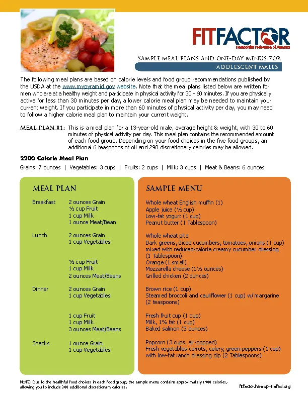 Daily Meal Plan Menu Template PDFSimpli