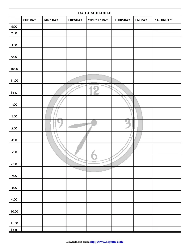 Daily Planner Template 5 PDFSimpli