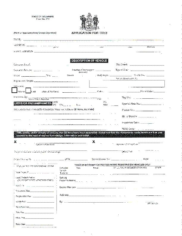 delaware application for title mv212 PDFSimpli