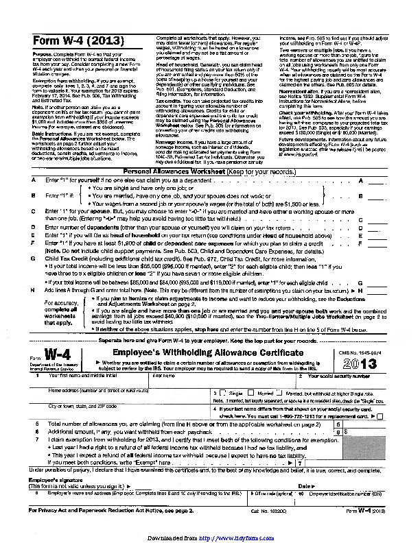 Delaware Form W 4 2013 - PDFSimpli